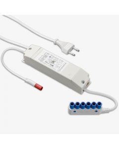 E-Trafo 230V  PTS105B17 ab 20W pri.3mEurofl/se.0,12m6-f.Miniv